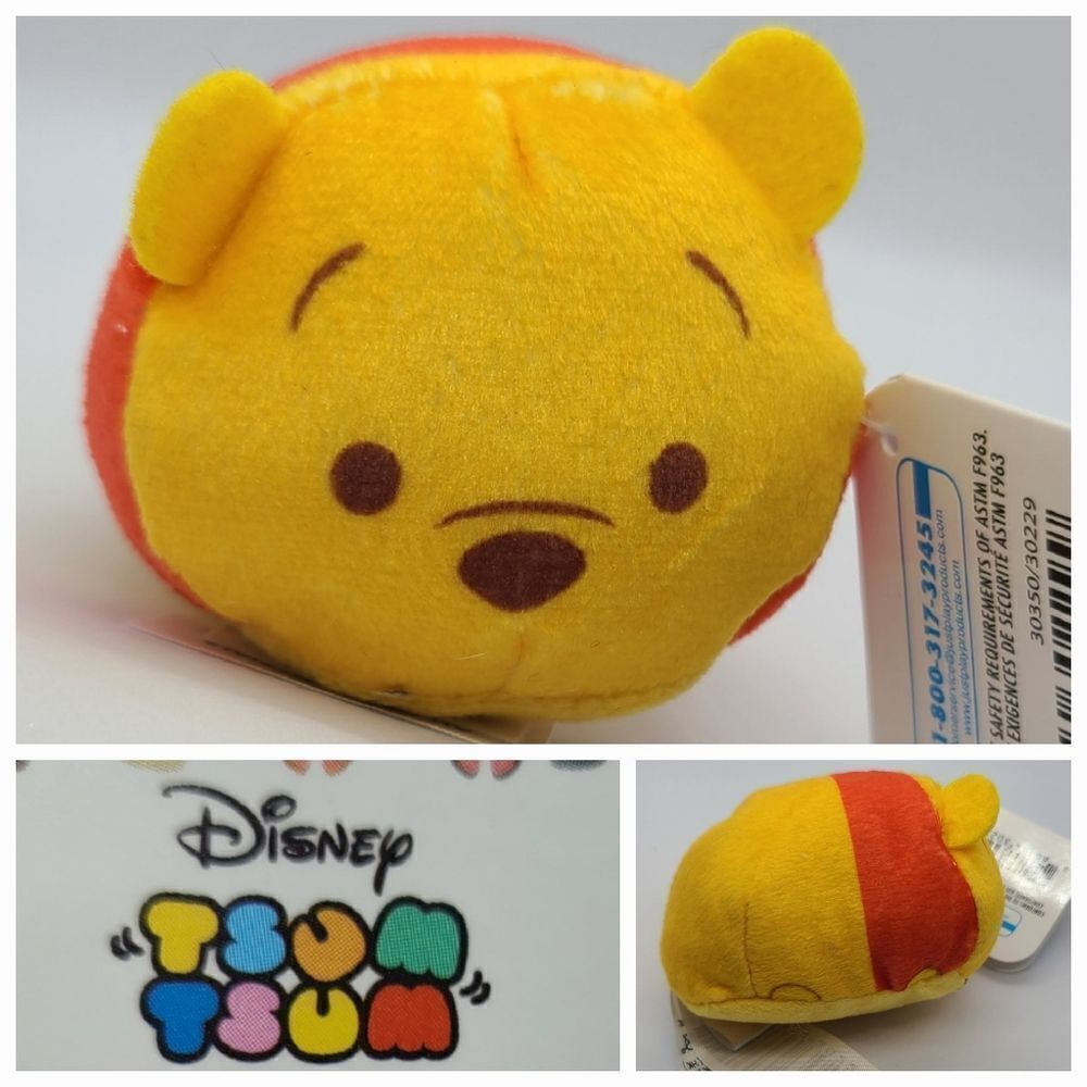 NWT DISNEY "Winnie the Pooh"  Classic Tsum Tsum Mini 3" Stackable Plush Bear 🧸
